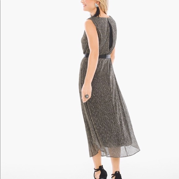 Chico’s pleated split back midi dress.  NWT. - Picture 2 of 8